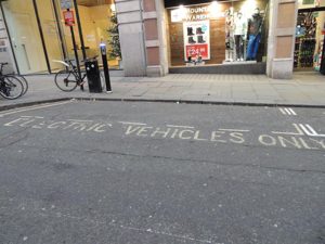 Parking just for electric cars