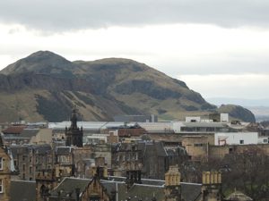 Views of Edinburgh city from the castle