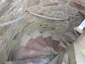 The stairs are quite steep