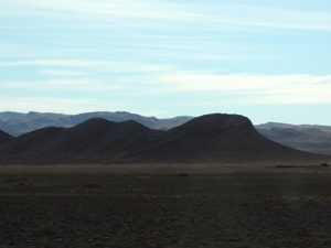 Black hills as we grow closer to the Sahara