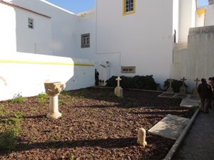 The old cemetery where the bones were dug up from to make the chapel