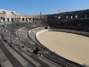 The sand would get turned after every gladiator bout to prevent the blood from smelling