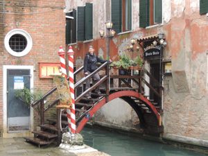 Little bridge to a restaurant