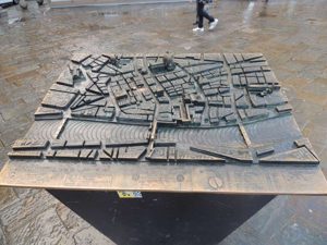 Bronze map of the city