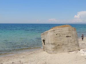 One of the gun turrets.