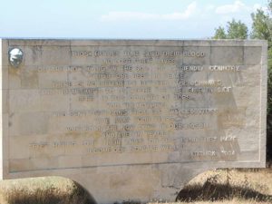 The compassionate message given by the first Turkish president to the Allied forces stating that their lost sons were OK, they were sons of Turkey now.