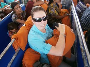 We had to take our own life jackets onto the ferry across to monument rock.