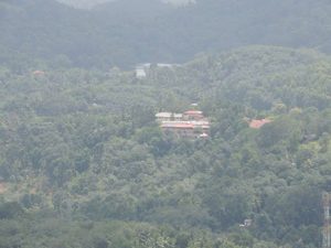 View of the ashram from the temple on the hill
