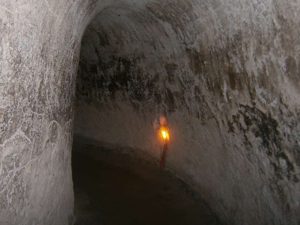 Even though they had been heightened/widened, the tunnels were still very tiny for westerners